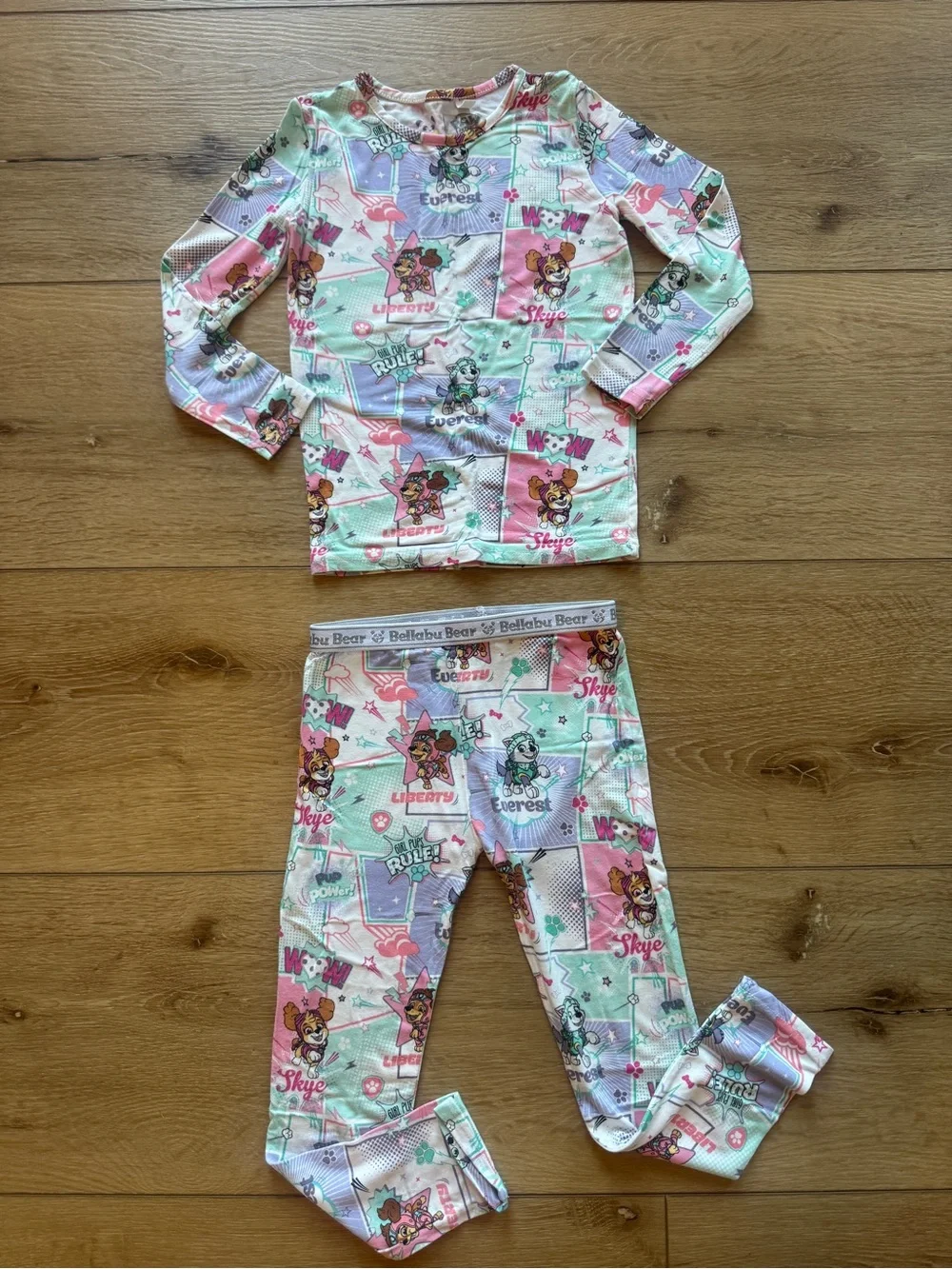 Girls' Long Sleeve Paw Patrol Pajama Set - Pink & Mint